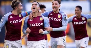 El Ghazi celebrates after securing a vital win on the road for Villa