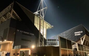 Exterior view of Portman Road, home to Ipswich Town FC, on December 26, 2023