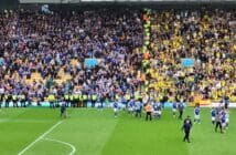 Ipswich Town fans at Carrow Road on April 6, 2024