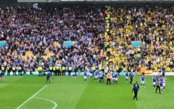 Ipswich Town fans at Carrow Road on April 6, 2024