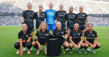 Angel City shows support for immigrant community on Saturday night Photo courtesy of Angel City FC
