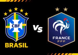 Kylian Mbappé & Hugo Ekitike’s chip goals lead 10-man France to 2-1 victory over Brazil